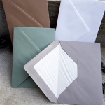 Briefumschlag Kuvert B6 gerippt mit Seidenfutter weiß Kraft braun mint taupe blau altrosa terra vanilla natur